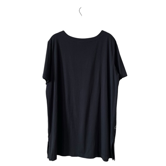 Blair Top Women's Size XL Black White Floral Pullover Short Sleeve Square Neck - Picture 3 of 5